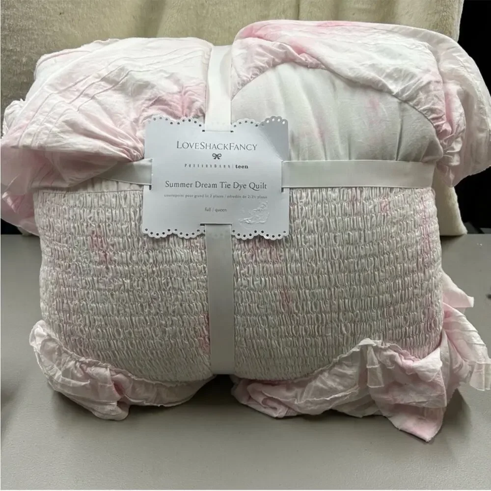 LoveShackFancy x Pottery Barn Full / Queen Summer Dream Tie Dye Quilt NWT